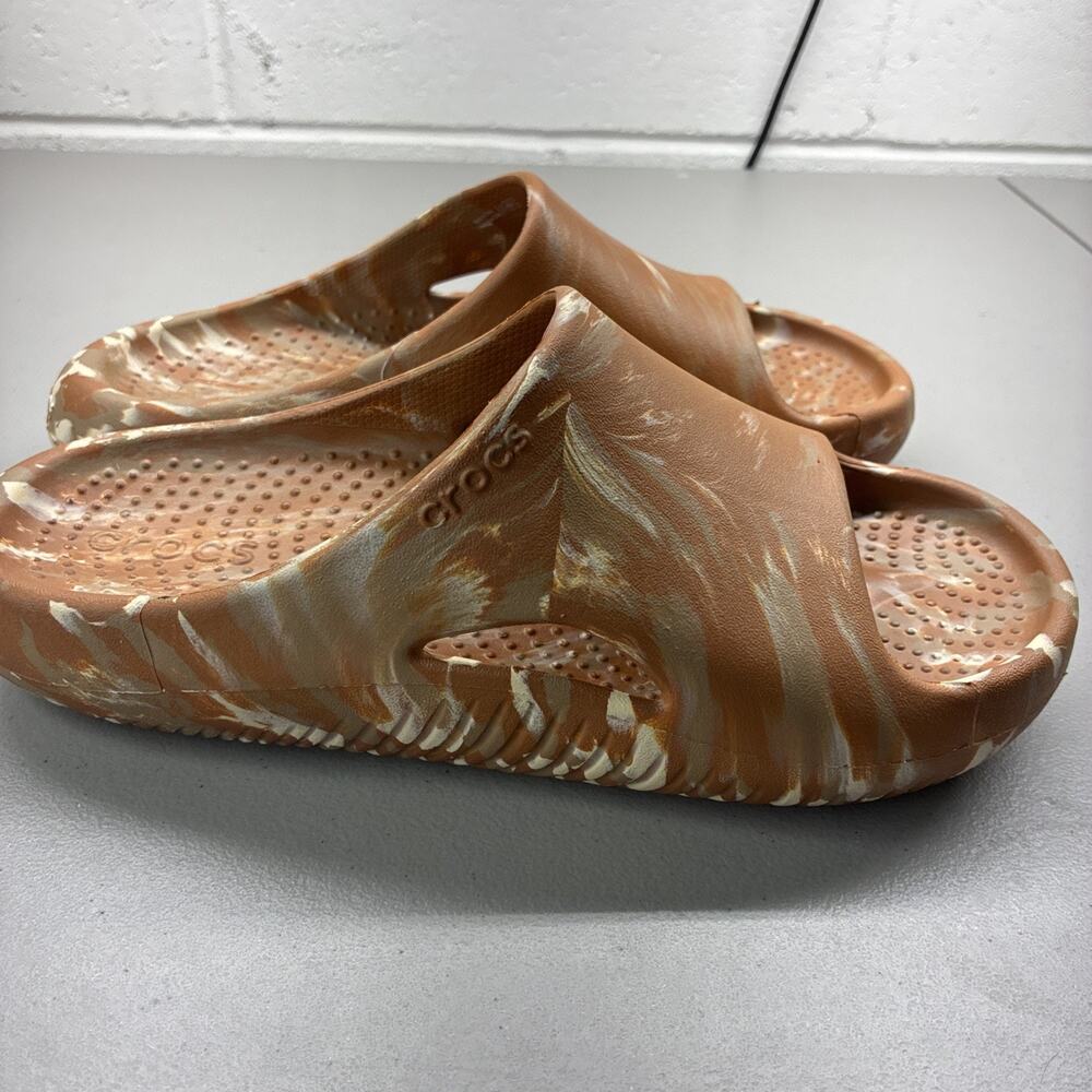 New Crocs Mens 6 Or Women’s 8 Mellow Slides Sandal Marbled 208579-21N - Picture 2 of 6